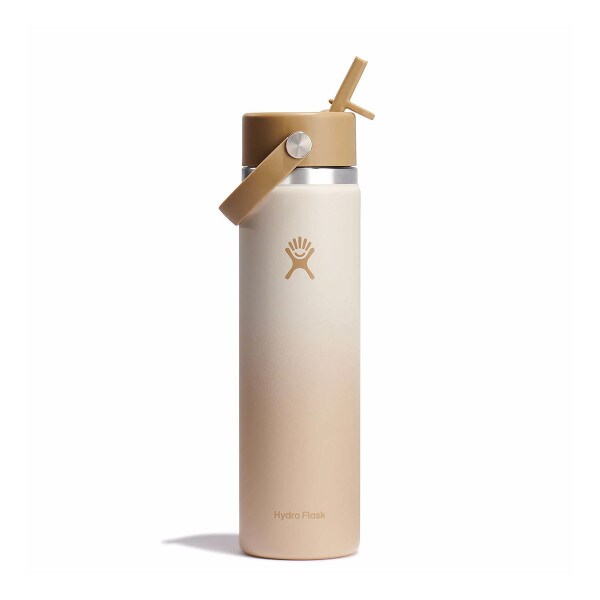 Hydro Flask 24oz wide mouth honey ombre bottle with flex straw cap
